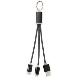 Cable de carga 3 en 1 con llavero Metal