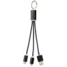 Cable de carga 3 en 1 con llavero Metal