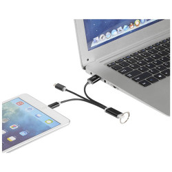 Cable de carga 3 en 1 con llavero Metal