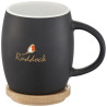 Taza de ceramica de 400 ml con base de madera Hearth