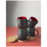 Taza de ceramica de 400 ml con base de madera Hearth