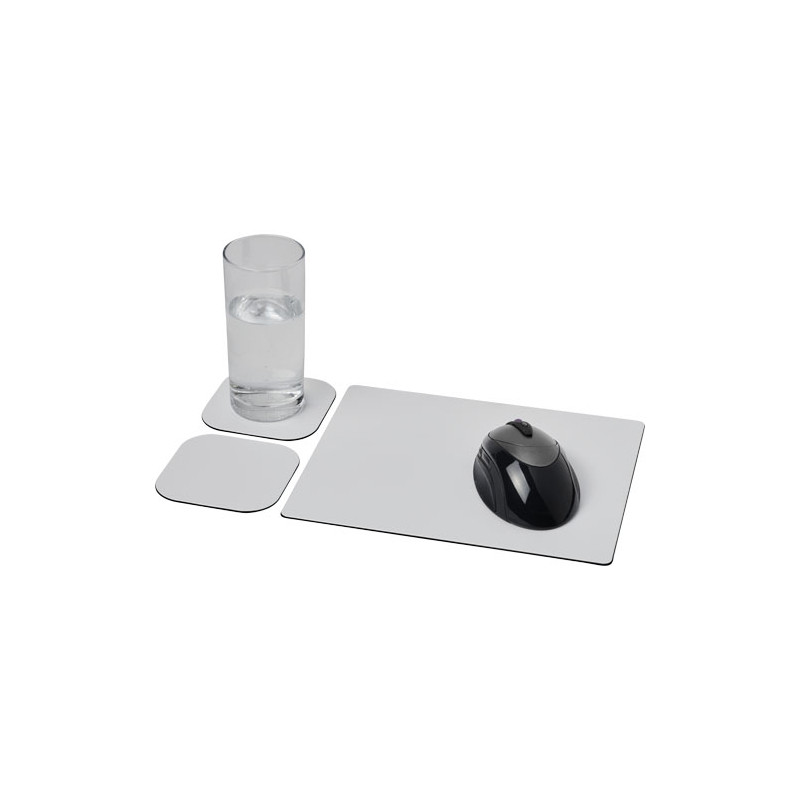 Combo 3 de alfombrilla para raton y juego de posavasos Brite MatR