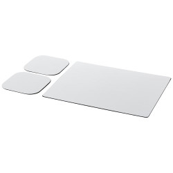 Combo 3 de alfombrilla para raton y juego de posavasos Brite MatR