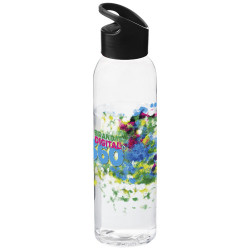Botella de Tritan transparente con tapa de colores de 650 ml Sky