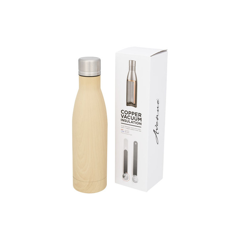 Bidon con aislamiento de cobre con diseno de madera de 500 ml Vasa
