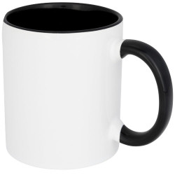 Taza de 350 ml para sublimacion con asas e interior de color Pix