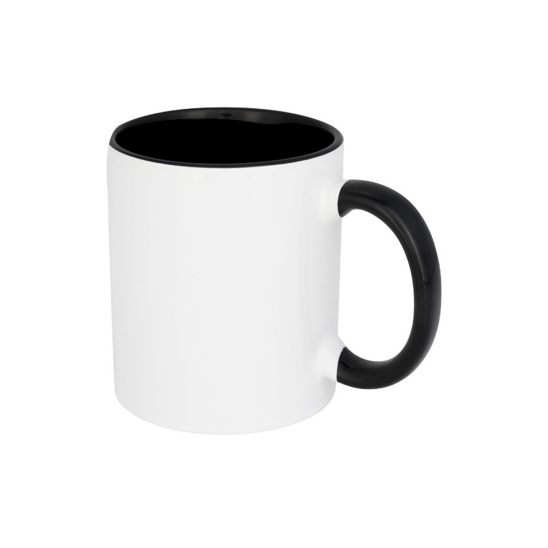 Taza de 350 ml para sublimacion con asas e interior de color Pix