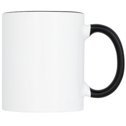 Taza de 350 ml para sublimacion con asas e interior de color Pix